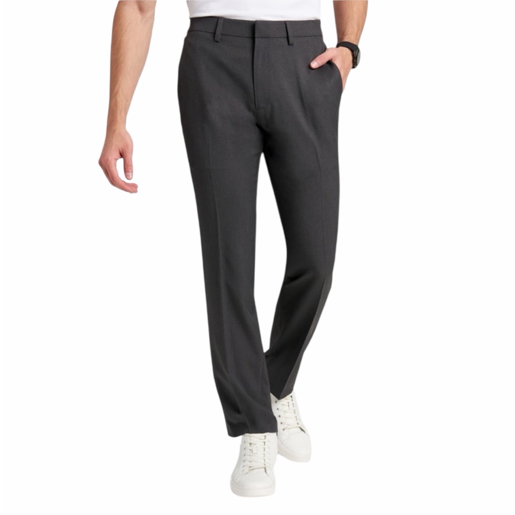 Kenneth Cole Reaction Dark Heather Gray Flat Front Dress Pants - Size 36x30